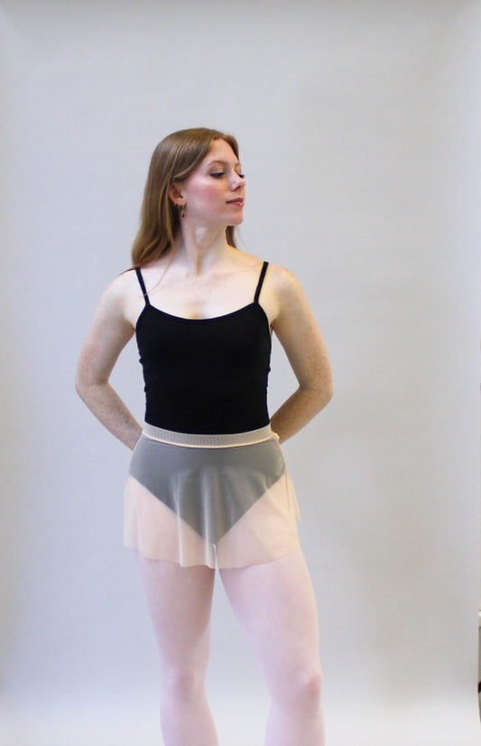 Ladies Medora Mesh Ballet Skirt – Nude 2
