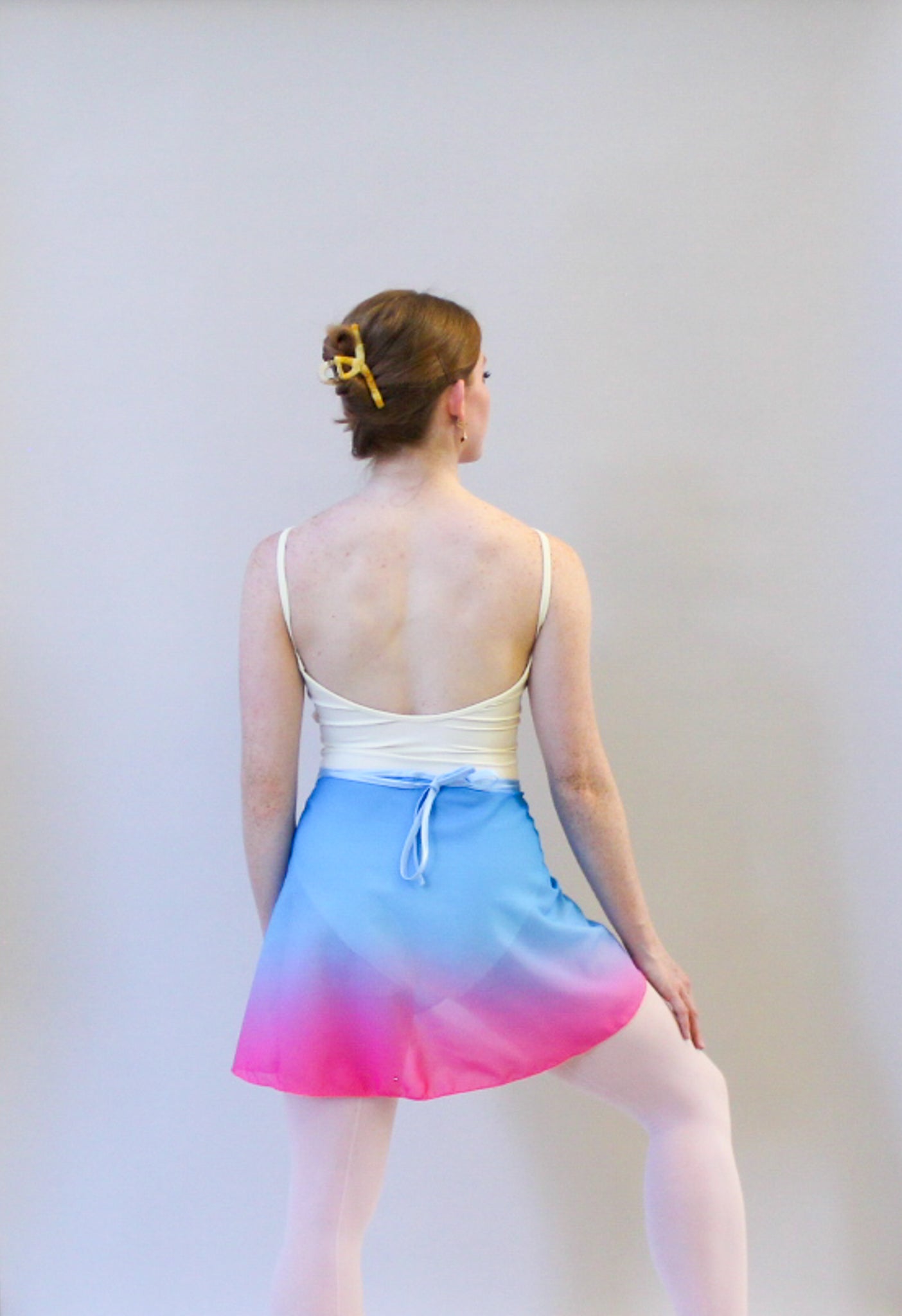Ladies Lise Chiffon Ballet Skirt – Blue/Pink Ombre