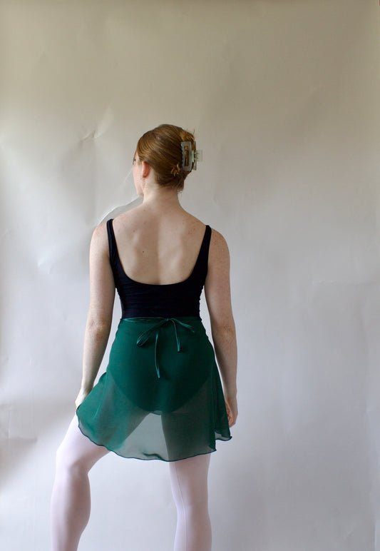 Ladies Lise Chiffon Ballet Skirt – Forest Green