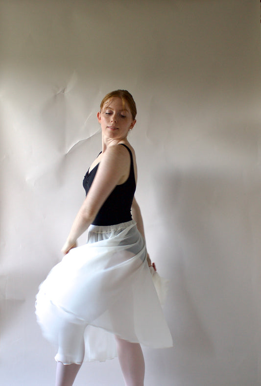 Ladies Aurora Chiffon Ballet Skirt – Ivory