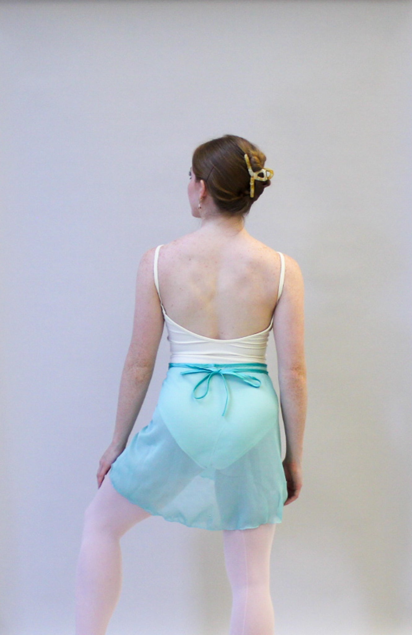Ladies Lise Chiffon Ballet Skirt – Light Teal