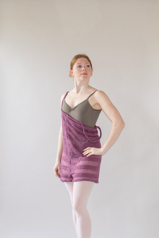 The Romper - Mauve Burnout Stripe