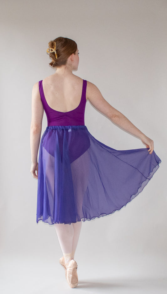 Ladies Aurora Chiffon Ballet Skirt – Midnight Purple