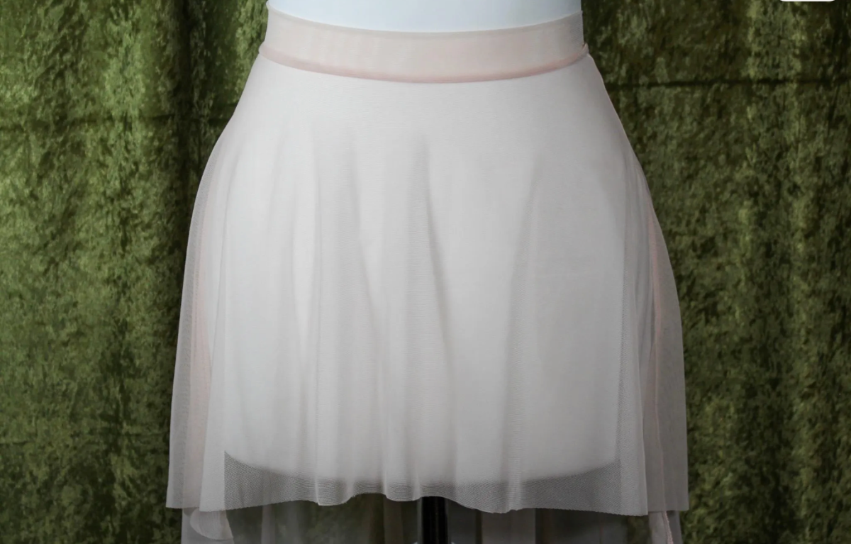 Ladies Mercedes Mesh Ballet Skirt – Nude 1