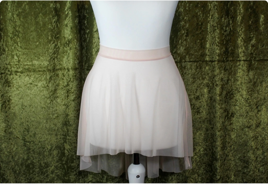 Ladies Mercedes Mesh Ballet Skirt – Nude 1
