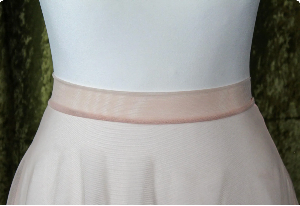 Ladies Mercedes Mesh Ballet Skirt – Nude 1
