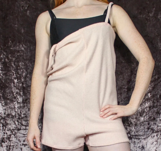 The Romper - Baby Pink Ribbed