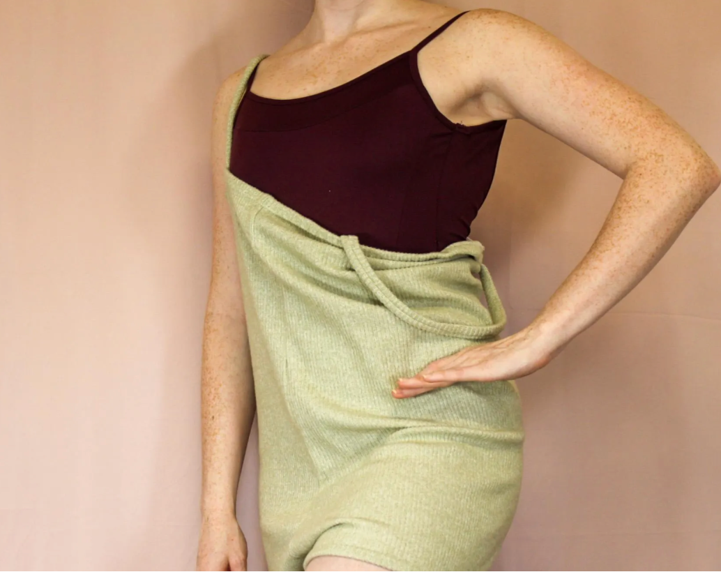 The Romper - Sage Green Ribbed