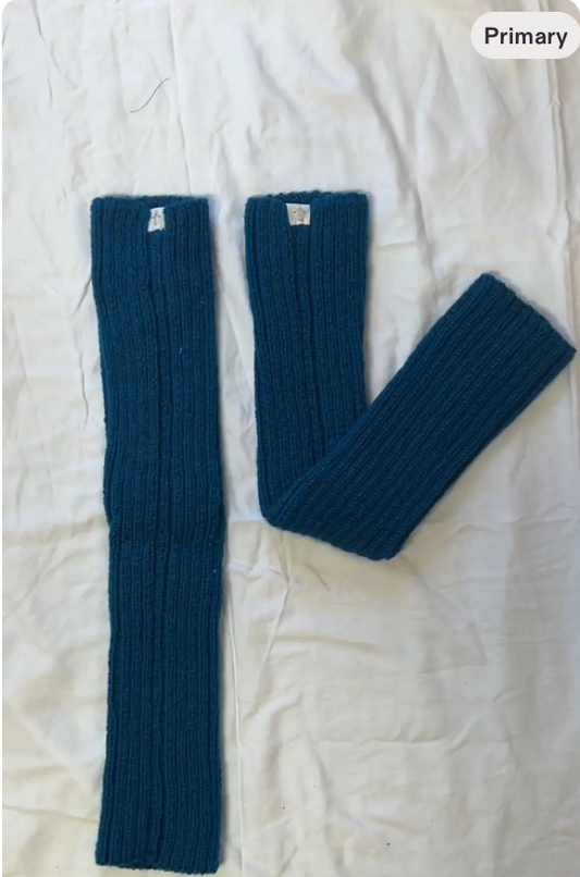 The Handknit Legwarmers - Teal