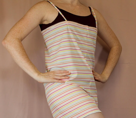 The Romper - Tutti Frutti Pinstripe