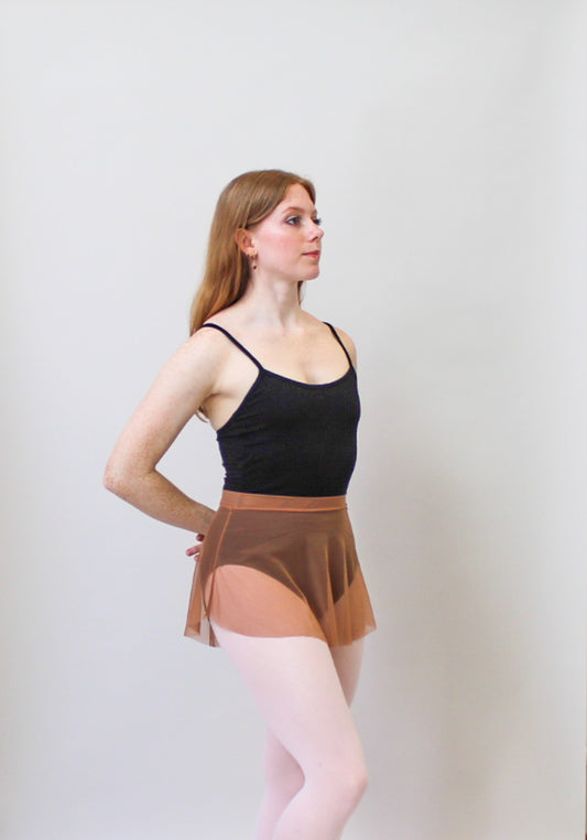 Ladies Medora Mesh Ballet Skirt – Nude 5