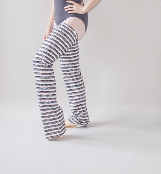 The Legwarmers - Black and Cream Stripe