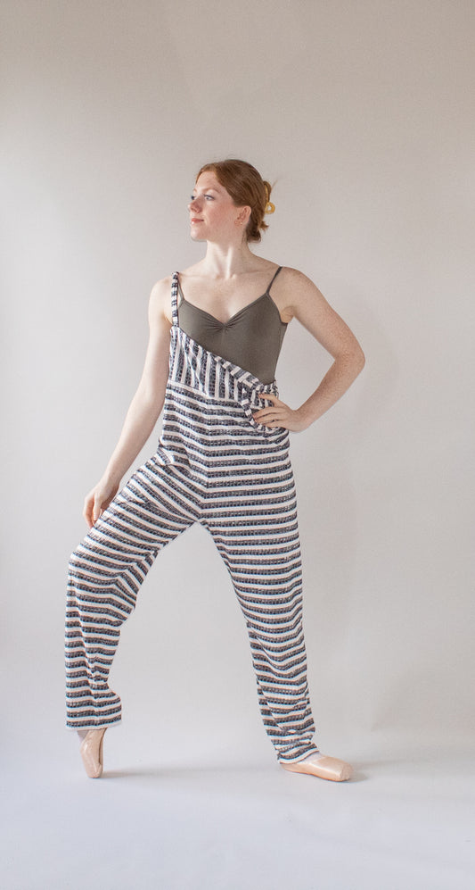 The Jumpsuit - Black and Cream Stripe