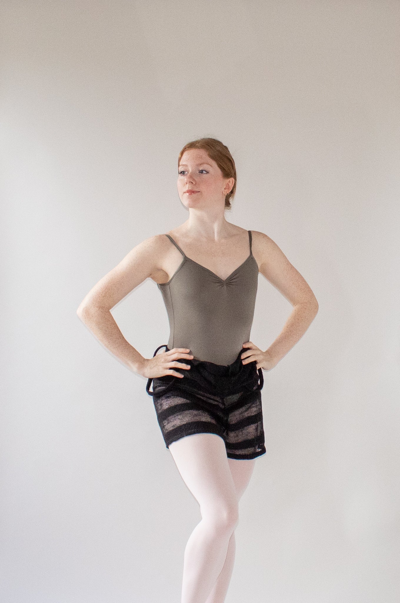 The Romper - Black Burnout Stripe