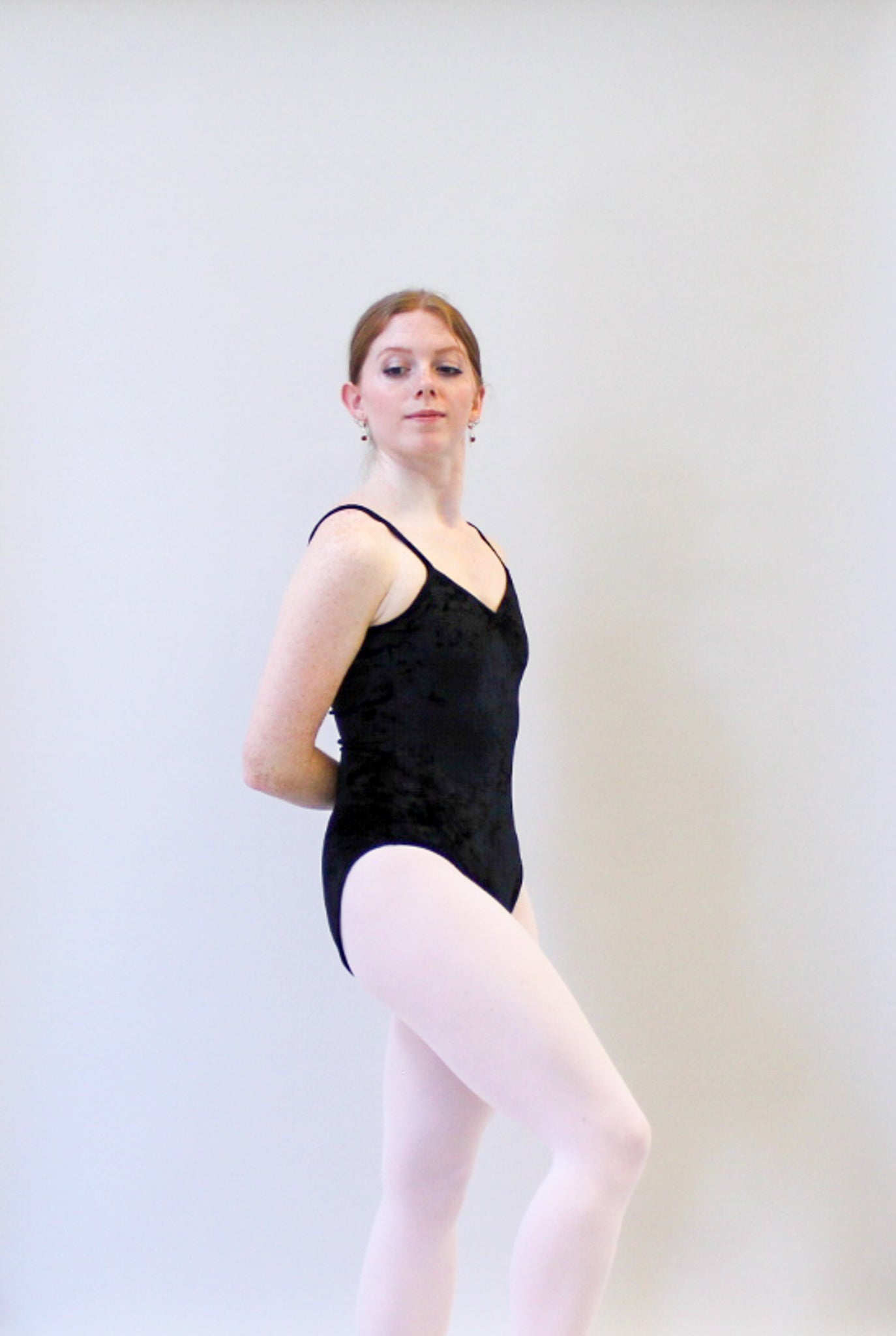 The Florine Leotard - Black Crushed Velvet