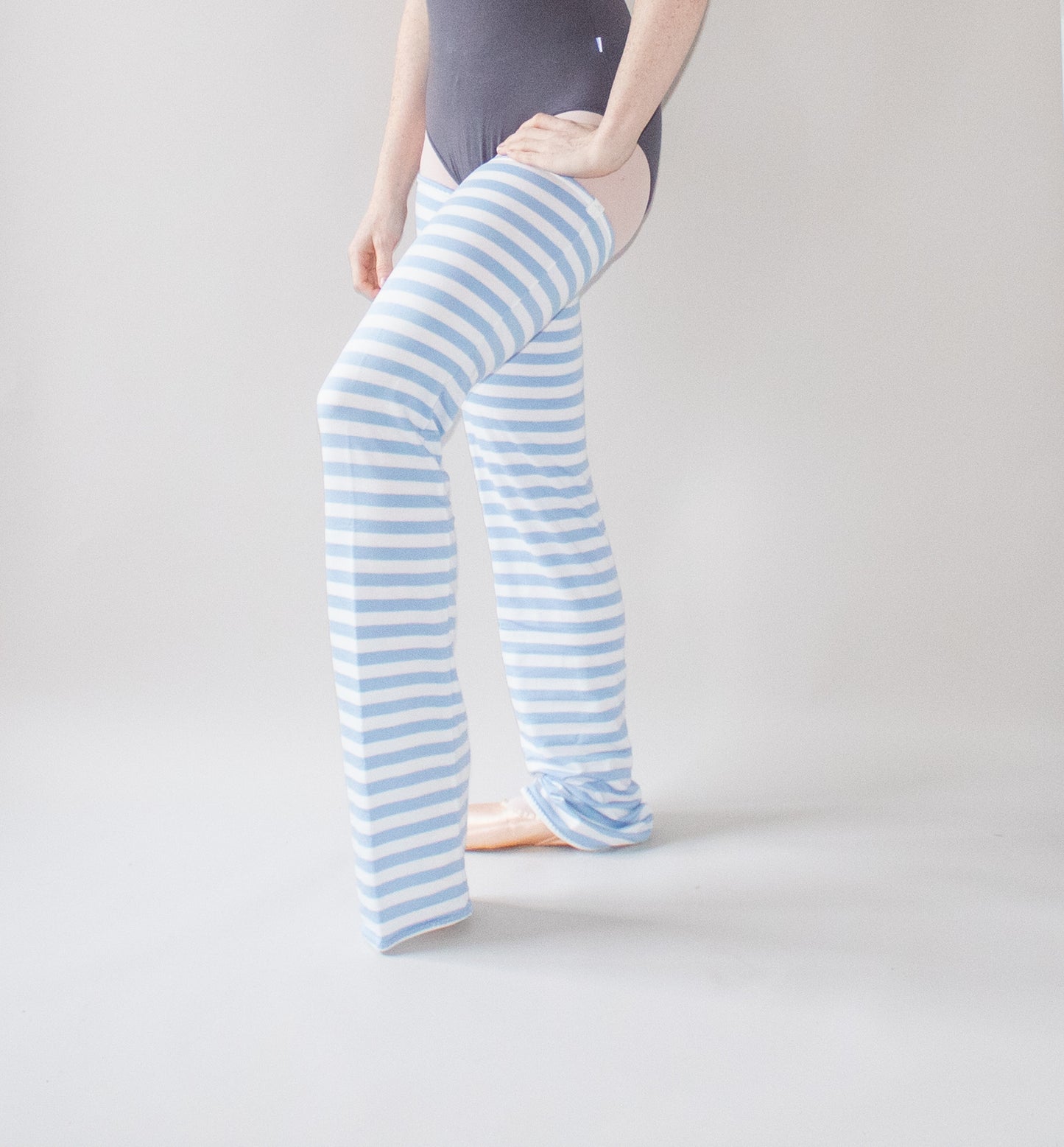 The Legwarmers - Blue and White Stripe
