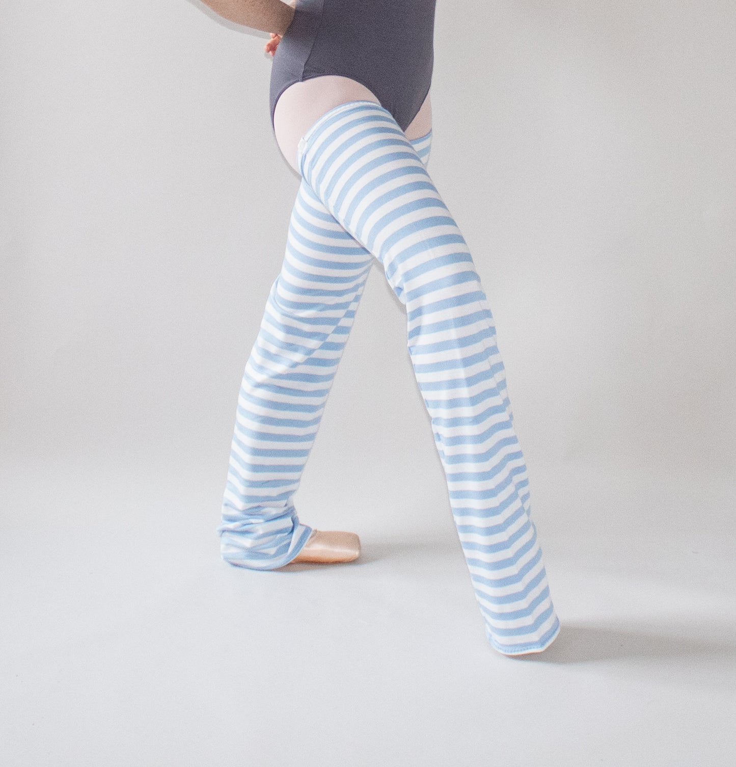 The Legwarmers - Blue and White Stripe