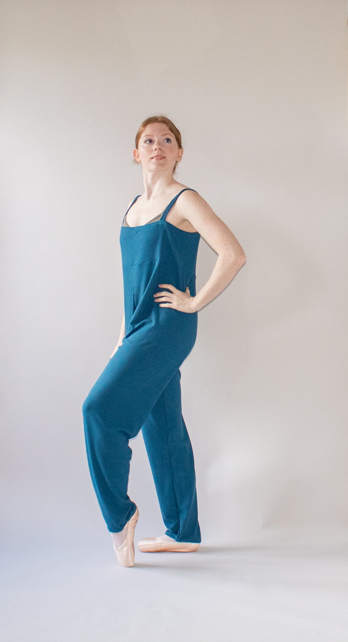 The Jumpsuit - Dark Teal Ribbed