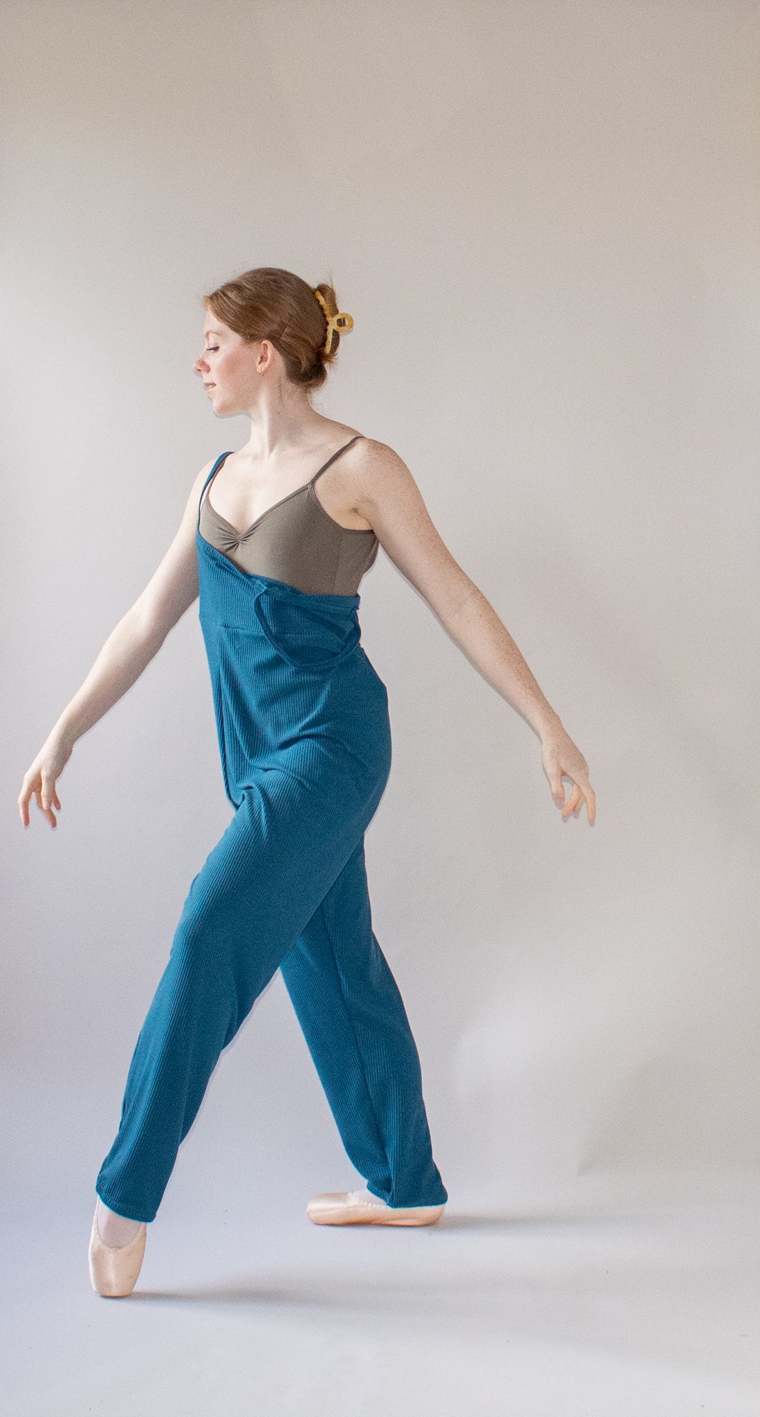 The Jumpsuit - Dark Teal Ribbed