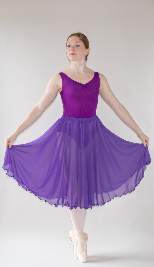 Ladies Aurora Chiffon Ballet Skirt – Deep Purple
