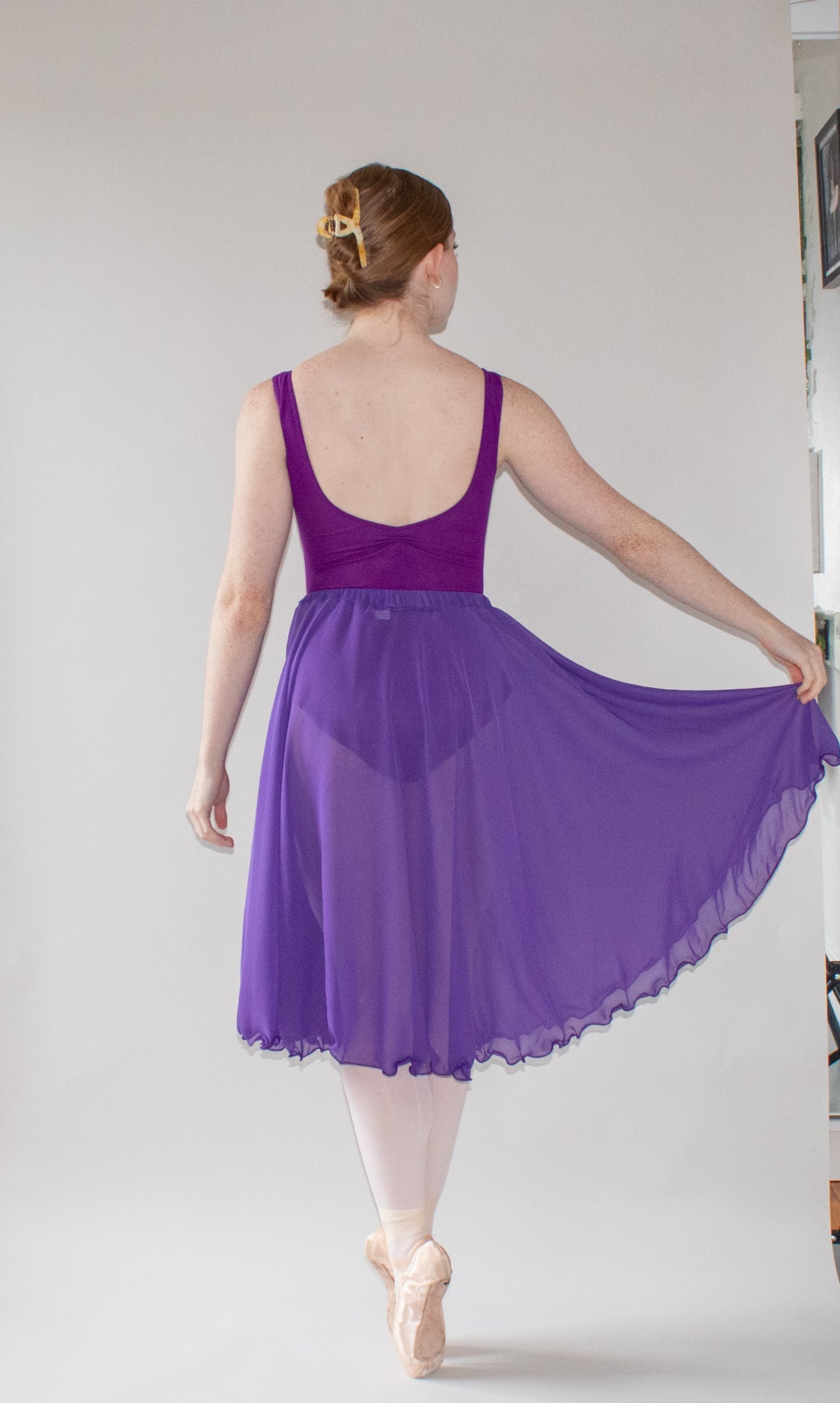 Ladies Aurora Chiffon Ballet Skirt – Deep Purple
