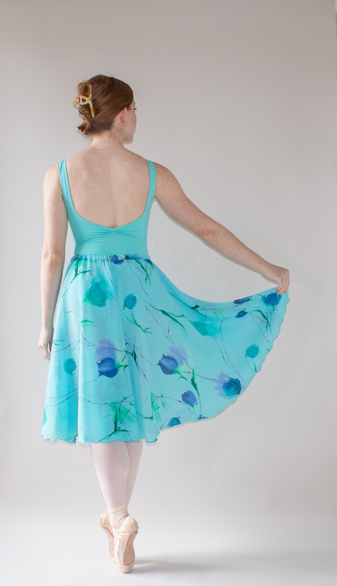 Ladies Aurora Chiffon Ballet Skirt – Floral Waterfall