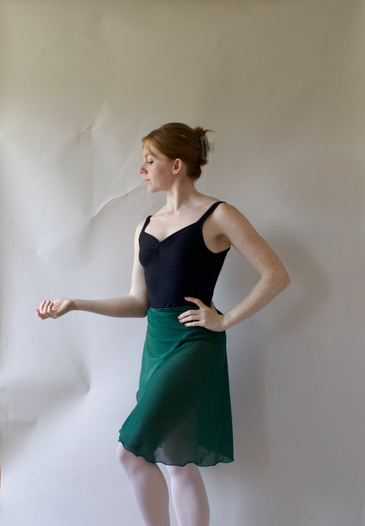 Ladies Manon Chiffon Ballet Skirt – Forest Green