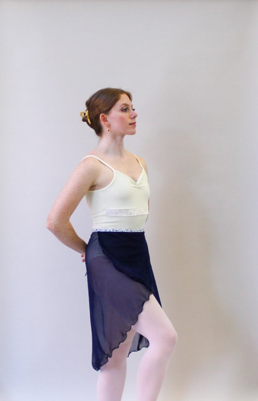 Ladies Raymonda Chiffon Ballet Skirt – French Navy