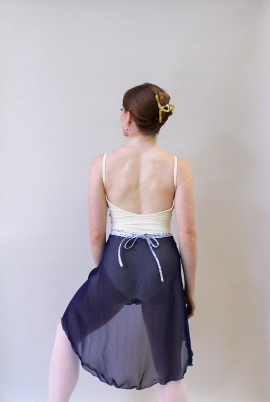 Ladies Raymonda Chiffon Ballet Skirt – French Navy