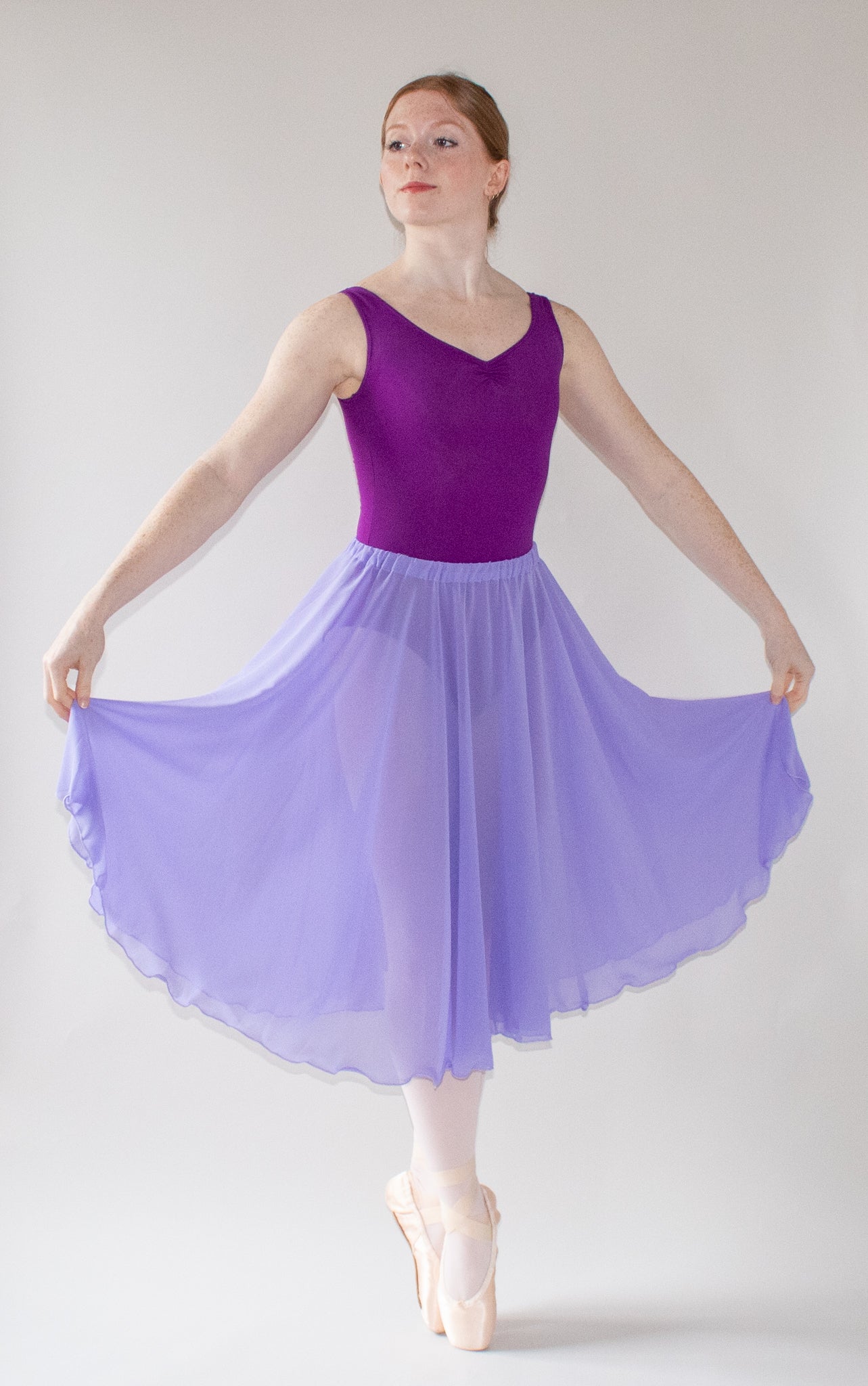 Ladies Aurora Chiffon Ballet Skirt – Lavender Spring