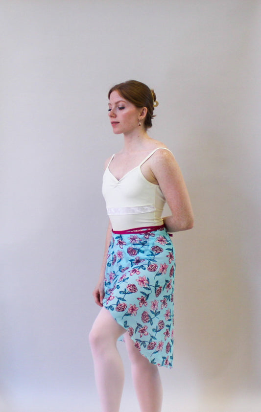 Ladies Raymonda Chiffon Ballet Skirt – Magenta Floral