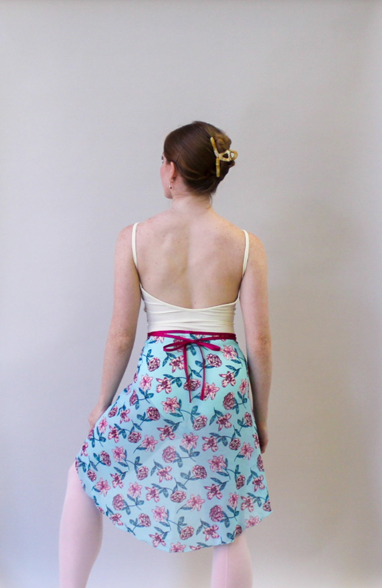 Ladies Raymonda Chiffon Ballet Skirt – Magenta Floral
