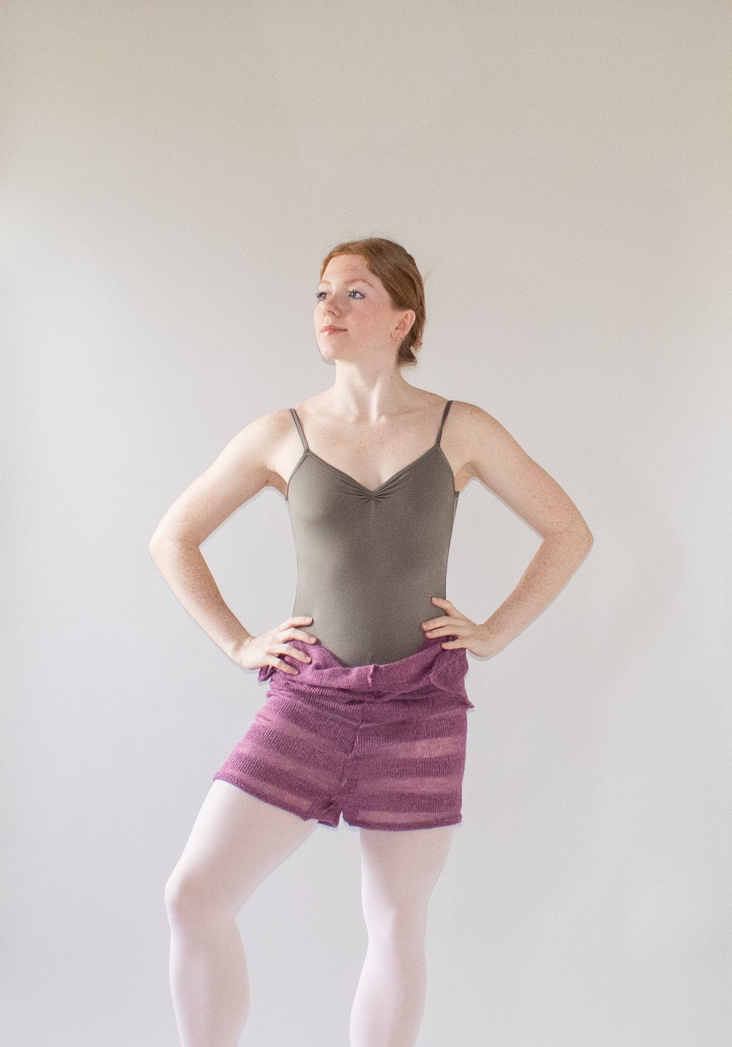 The Romper - Mauve Burnout Stripe