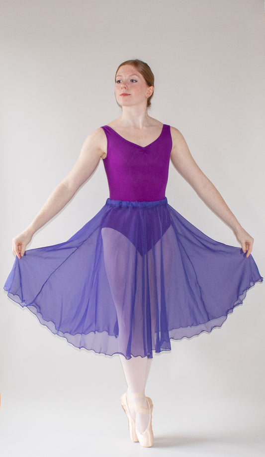 Ladies Aurora Chiffon Ballet Skirt – Midnight Purple