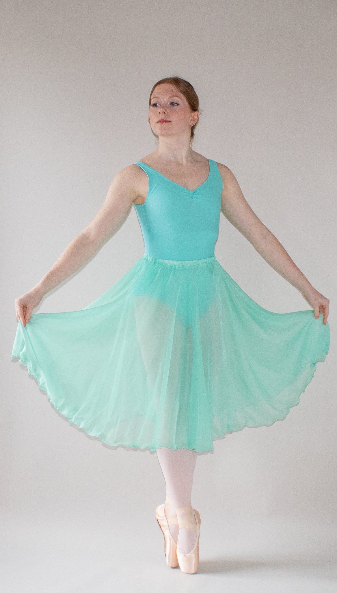 Ladies Aurora Chiffon Ballet Skirt – Mint
