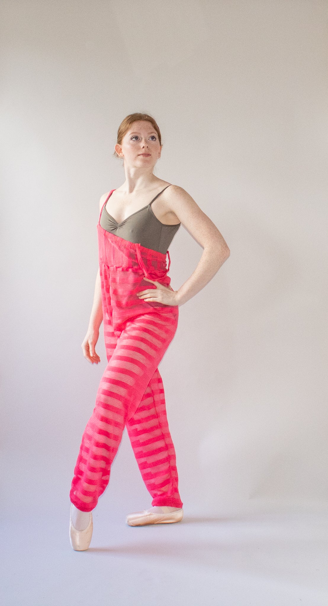 The Jumpsuit - Pink Burnout Stripe