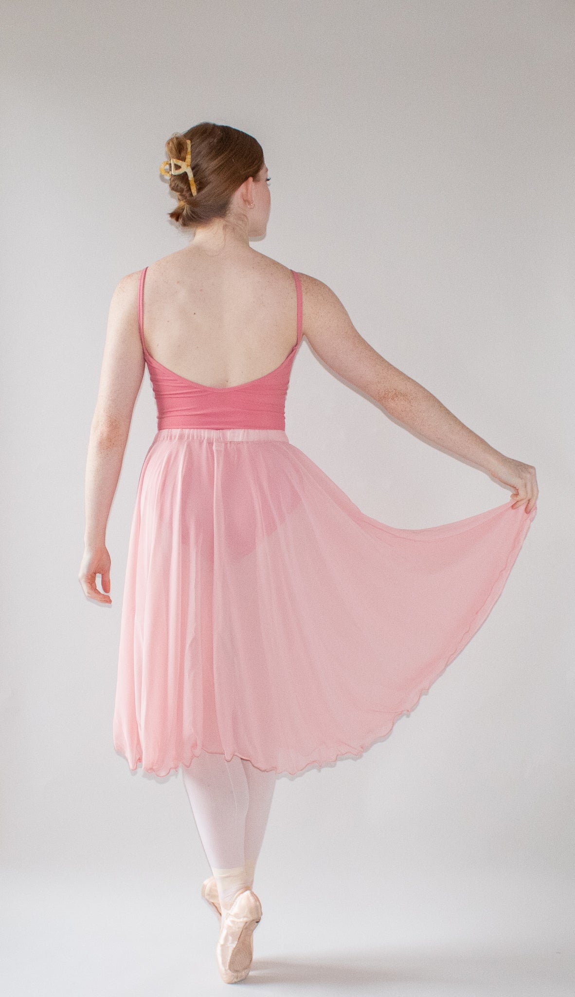 Ladies Aurora Chiffon Ballet Skirt – Rose Peach