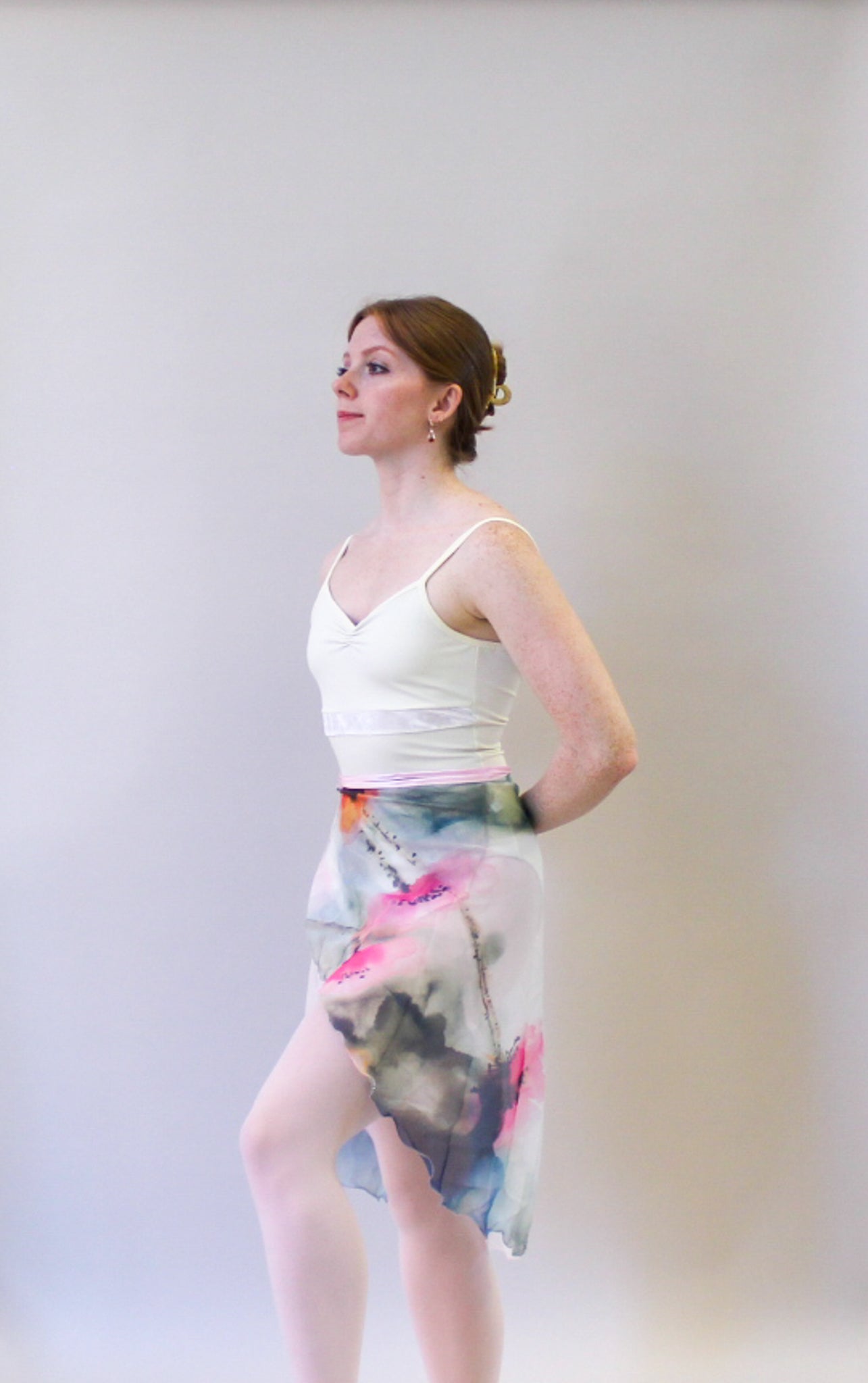 Ladies Raymonda Chiffon Ballet Skirt – Watercolour Pink Poppy