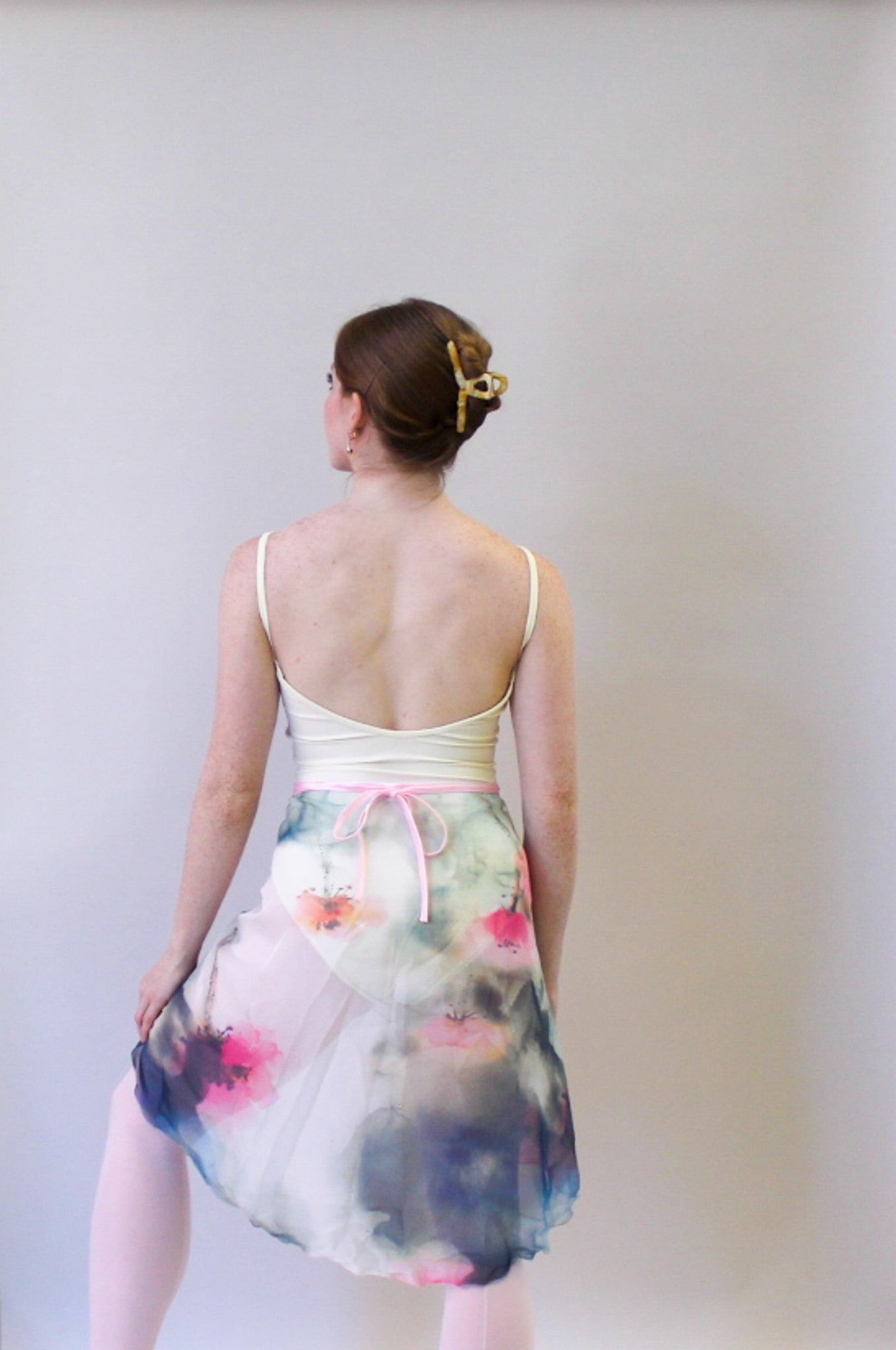 Ladies Raymonda Chiffon Ballet Skirt – Watercolour Pink Poppy