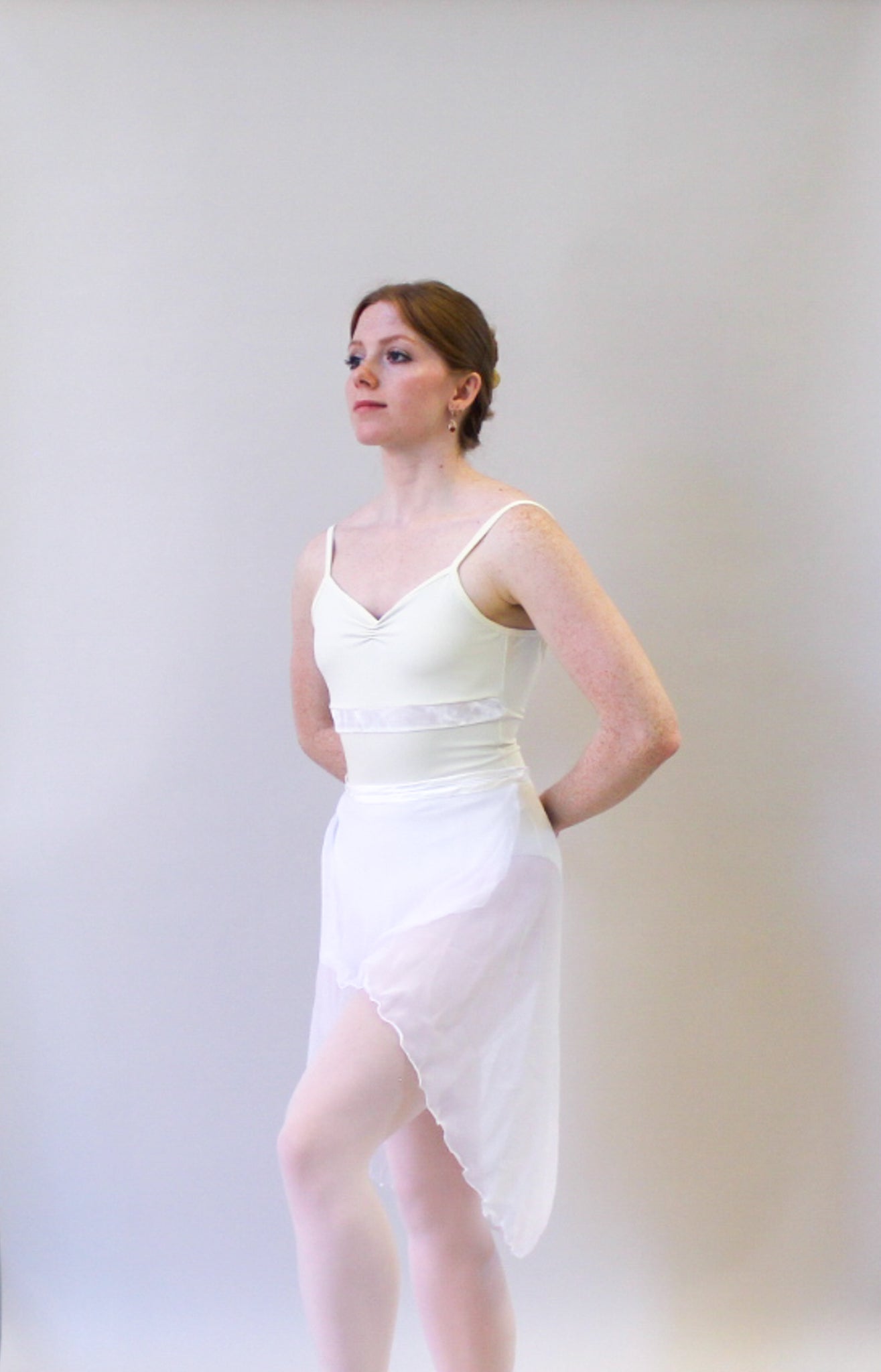 Ladies Raymonda Chiffon Ballet Skirt – White