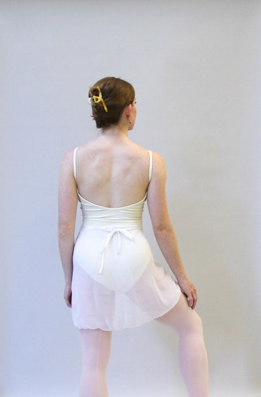 Ladies Lise Chiffon Ballet Skirt – White