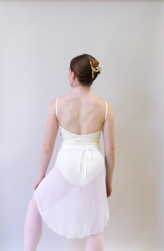 Ladies Raymonda Chiffon Ballet Skirt – White